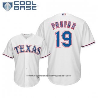 Camiseta Beisbol Hombre Texas Rangers Jurickson Profar Cool Base Primera Blanco