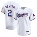 Camiseta Beisbol Hombre Texas Rangers Marcus Semien Alterno Limited Blanco