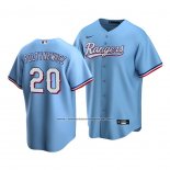 Camiseta Beisbol Hombre Texas Rangers Mike Foltynewicz Replica Alterno Azul