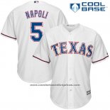 Camiseta Beisbol Hombre Texas Rangers Mike Napoli Blanco Cool Base