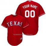 Camiseta Beisbol Hombre Texas Rangers Personalizada Rojo