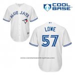 Camiseta Beisbol Hombre Toronto Blue Jays Mark Lowe 57 Blanco Primera Cool Base