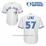 Camiseta Beisbol Hombre Toronto Blue Jays Mark Lowe 57 Blanco Primera Cool Base
