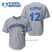 Camiseta Beisbol Hombre Toronto Blue Jays Roberto Alomar 12 Gris Cool Base