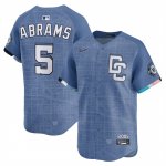 Camiseta Beisbol Hombre Washington Nationals CJ Abrams 2025 City Connect Limited Azul