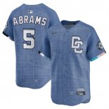 Camiseta Beisbol Hombre Washington Nationals CJ Abrams 2025 City Connect Limited Azul