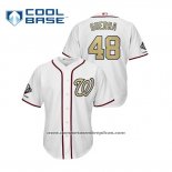 Camiseta Beisbol Hombre Washington Nationals Javy Guerra 2019 Gold Program Cool Base Blanco
