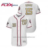 Camiseta Beisbol Hombre Washington Nationals Matt Adams 2019 Gold Program Flex Base Blanco