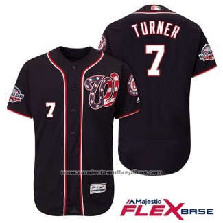 Camiseta Beisbol Hombre Washington Nationals Trea Turner Azul 2018 All Star Flex Base