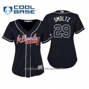 Camiseta Beisbol Mujer Atlanta Braves John Smoltz Cool Base Alterno 2019 Azul