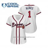 Camiseta Beisbol Mujer Atlanta Braves Ozzie Albies Cool Base Primera 2019 Blanco