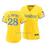 Camiseta Beisbol Mujer Boston Red Sox J.d. Martinez 2021 City Connect Replica Oro