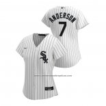 Camiseta Beisbol Mujer Chicago White Sox Tim Anderson 2020 Replica Primera Blanco