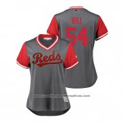 Camiseta Beisbol Mujer Cincinnati Reds Rookie Davis 2018 LLWS Players Weekend Bill Gris