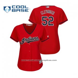 Camiseta Beisbol Mujer Indians Mike Clevinger Cool Base Alterno 2019 Rojo