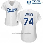 Camiseta Beisbol Mujer Los Angeles Dodgers Kenley Jansen Cool Base Blanco