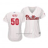 Camiseta Beisbol Mujer Philadelphia Phillies Hector Neris Cool Base Primera Blanco