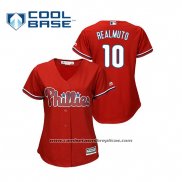 Camiseta Beisbol Mujer Philadelphia Phillies J.t. Realmuto Cool Base Alterno Rojo