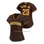 Camiseta Beisbol Mujer San Diego Padres Fernando Tatis Jr. Replica 2020 Road Marron