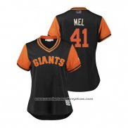 Camiseta Beisbol Mujer San Francisco Giants Mark Melancon 2018 LLWS Players Weekend Mel Negro