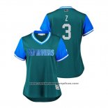 Camiseta Beisbol Mujer Seattle Mariners Mike Zunino 2018 LLWS Players Weekend Z Aqua