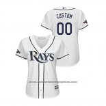 Camiseta Beisbol Mujer Tampa Bay Rays Personalizada 2019 Postemporada Cool Base Blanco