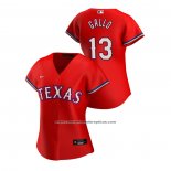 Camiseta Beisbol Mujer Texas Rangers Joey Gallo 2020 Replica Alterno Rojo