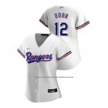 Camiseta Beisbol Mujer Texas Rangers Rougned Odor 2020 Replica Primera Blanco