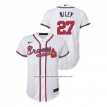 Camiseta Beisbol Nino Atlanta Braves Austin Riley Replica Primera Blanco