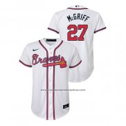 Camiseta Beisbol Nino Atlanta Braves Fred Mcgriff Replica Primera Blanco