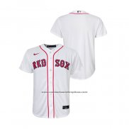 Camiseta Beisbol Nino Boston Red Sox Replica Primera Blanco