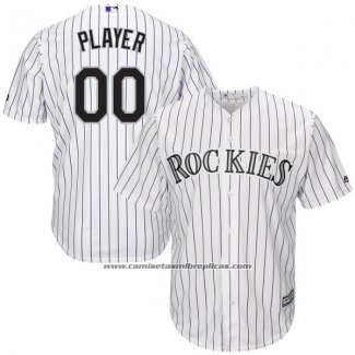 Camiseta Beisbol Nino Colorado Rockies Personalizada Blanco