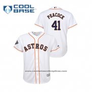 Camiseta Beisbol Nino Houston Astros Brad Peacock 2019 World Series Bound Cool Base Blanco