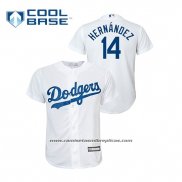 Camiseta Beisbol Nino Los Angeles Dodgers Enrique Hernandez Cool Base Primera Replica Blanco