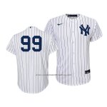 Camiseta Beisbol Nino New York Yankees Aaron Judge Replica Primera 2020 Blanco Azul