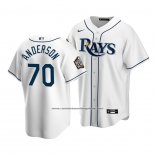 Camiseta Beisbol Nino Tampa Bay Rays Nick Anderson 2020 Primera Replica Blanco