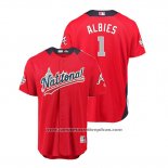 Camiseta Beisbol Hombre All Star Atlanta Braves Ozzie Albies 2018 Home Run Derby National League Rojo