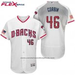 Camiseta Beisbol Hombre Arizona Diamondbacks 2017 Estrellas y Rayas 46 Patrick Corbin Blanco Flex Base