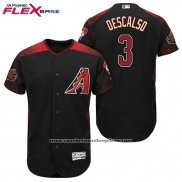 Camiseta Beisbol Hombre Arizona Diamondbacks 3 Daniel Descalso Negro Rojo Alterno Flex Base