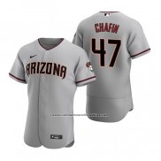 Camiseta Beisbol Hombre Arizona Diamondbacks Andrew Chafin Autentico 2020 Road Gris