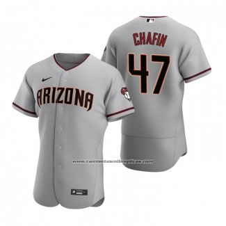 Camiseta Beisbol Hombre Arizona Diamondbacks Andrew Chafin Autentico 2020 Road Gris