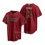 Camiseta Beisbol Hombre Arizona Diamondbacks Nick Ahmed Alterno Replica Rojo