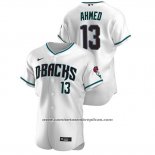 Camiseta Beisbol Hombre Arizona Diamondbacks Nick Ahmed Autentico 2020 Alterno Blanco Verde