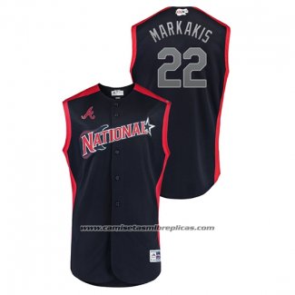 Camiseta Beisbol Hombre Atlanta Atlanta Braves 2019 All Star Workout National League Nick Markakis Azul