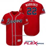Camiseta Beisbol Hombre Atlanta Braves 22 Nick Markakis Rojo 2017 All Star Flex Base