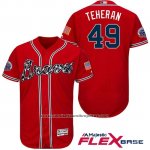 Camiseta Beisbol Hombre Atlanta Braves 49 Julio Teheran Rojo 2017 All Star Flex Base