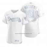 Camiseta Beisbol Hombre Atlanta Braves Eddie Mathews Awards Collection Retirement Blanco