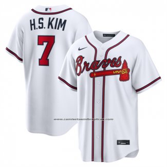 Camiseta Beisbol Hombre Atlanta Braves Ha Seong Kim Primera Replica Blanco