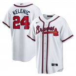 Camiseta Beisbol Hombre Atlanta Braves Jarred Kelenic Primera Replica Blanco