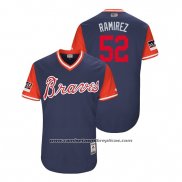 Camiseta Beisbol Hombre Atlanta Braves Jose Ramirez 2018 LLWS Players Weekend Ramirez Azul